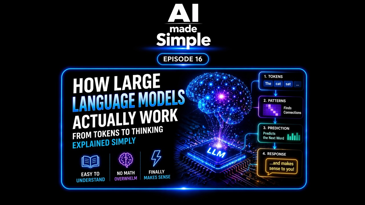 Episode 16 - How Large Language Models Actually Work — From Tokens to Thinking Explained Simply
