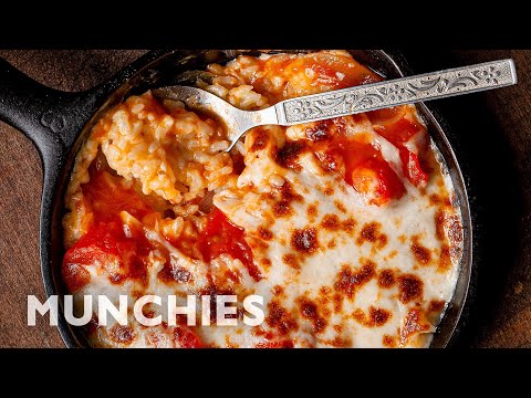 Cheesy Rice Bake From Leftovers | Quarantine Cooking