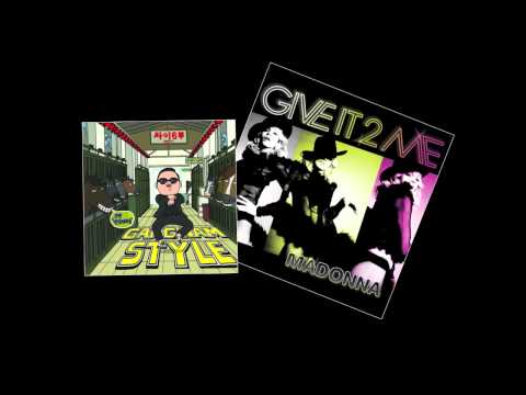 Madonna vs Psy - Give It 2 Me / Gangnam Style (MDNA Tour Studio Version) (Fan Made)