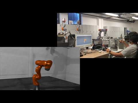 KUKA iiwa teleoperation in virtual reality 