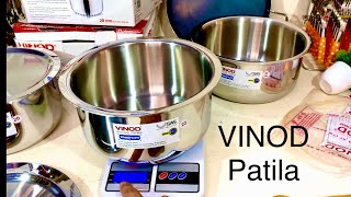 VINOD PATILA  Vinod stackable patila STEEL BHAGONA Amazon Offer