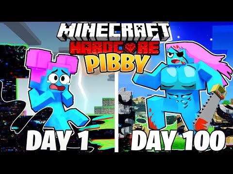 I Survived 100 DAYS as PIBBY in HARDCORE Minecraft!