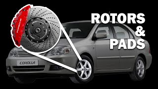 Replace Front Brakes on Toyota Corolla and Camry! Rotors and Pads
