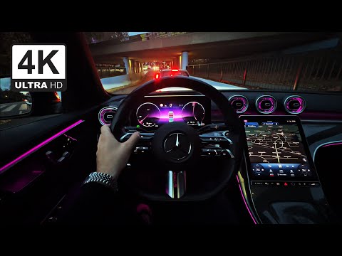 2025 Mercedes-Benz C Class 4K NIGHT DRIVE by StarDrivery  (asmr)