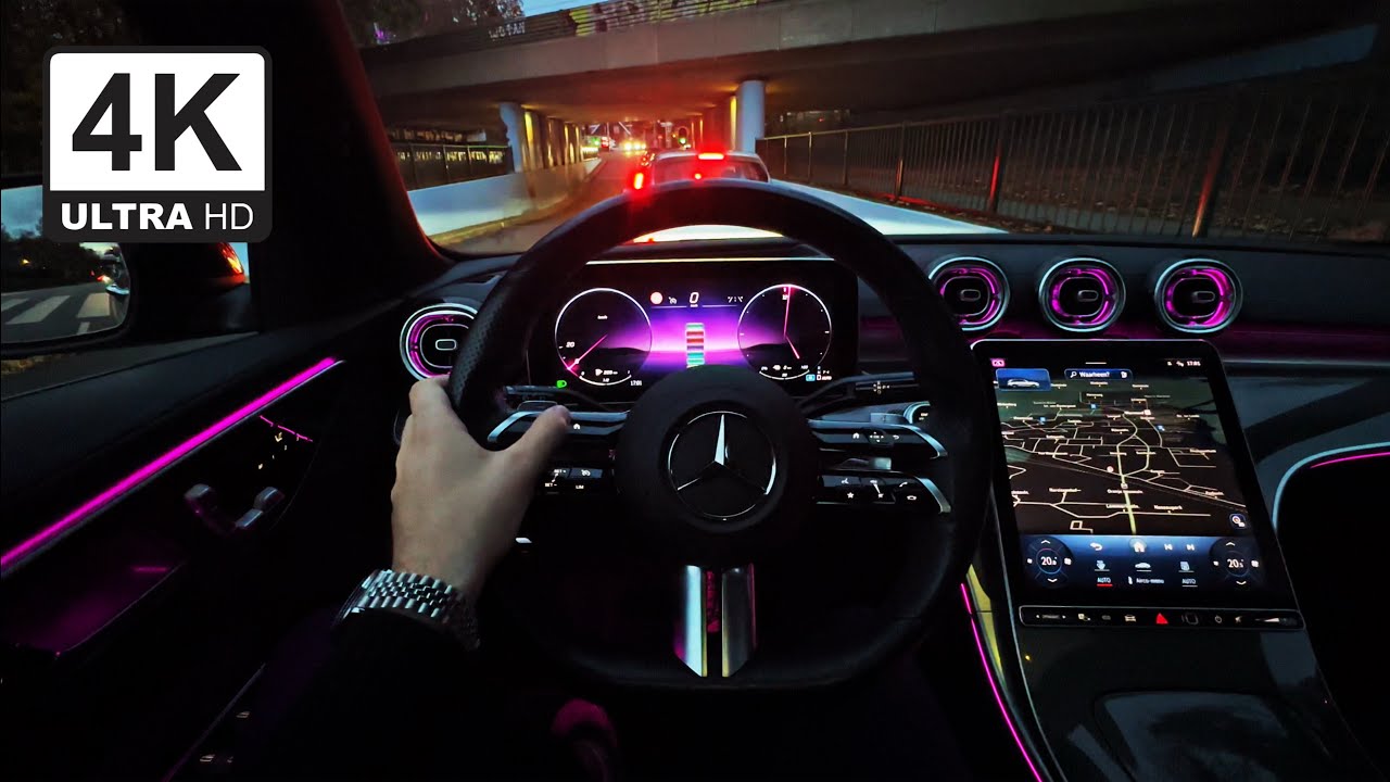 2026 Mercedes-Benz C Class 4K NIGHT DRIVE by StarDrivery  (asmr)
