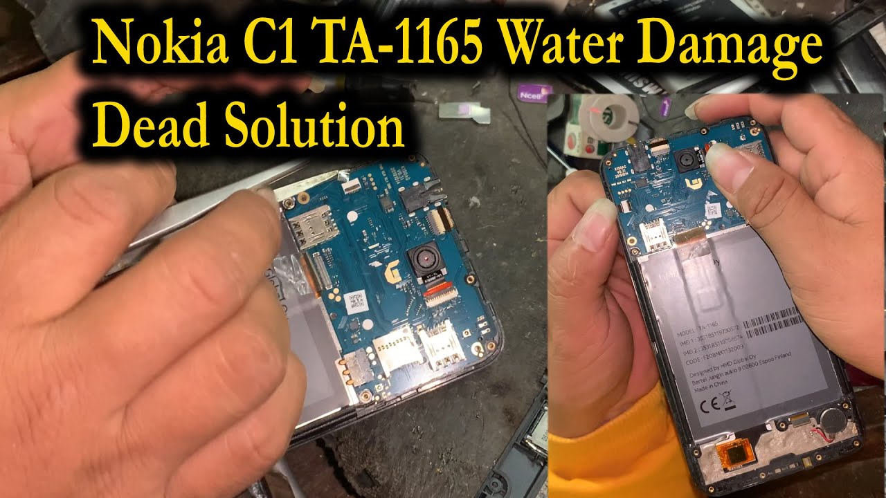 Nokia C1 (TA-1165) Dead Solution Water Damage || Nokia TA-1165 C1 Disassembly