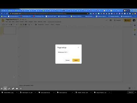 Creating a 8 1/2 by 11 inch page size in Google Slides