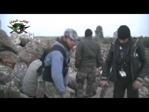 مرابطة عناصر كتائب البنيان في محيط بلدة جملة في ريف درعا