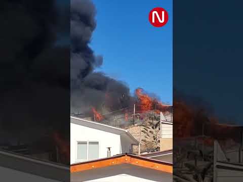 Incendio estructural de grandes proporciones movilizó a Bomberos en Villa El Cerro de Copiapó