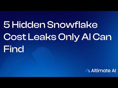 5 Hidden Snowflake Cost Leaks Only AI Can Find