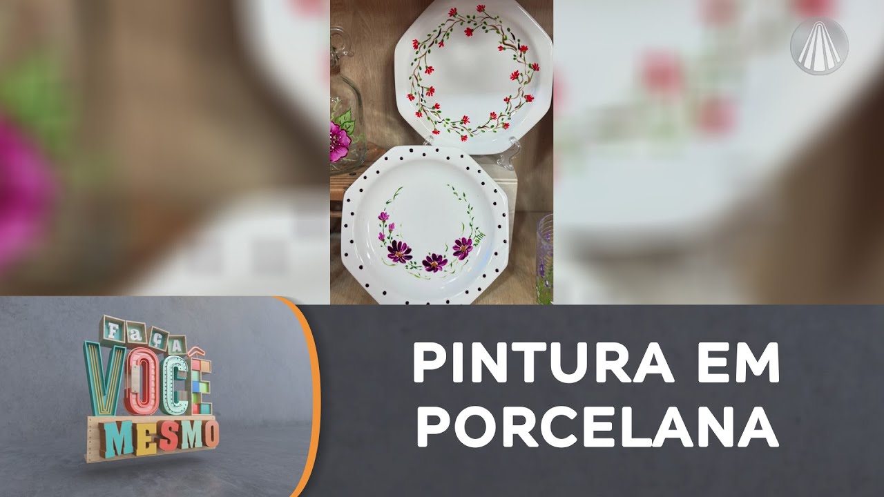 Técnica de pintura livre em porcelana | FLORAIS