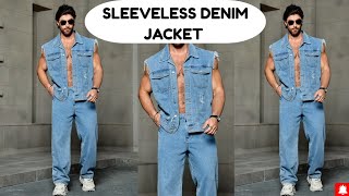 How to Cut and Sew a Sleeveless Jean Jacket | Beginner-Friendly Denim Jacket Tutorial