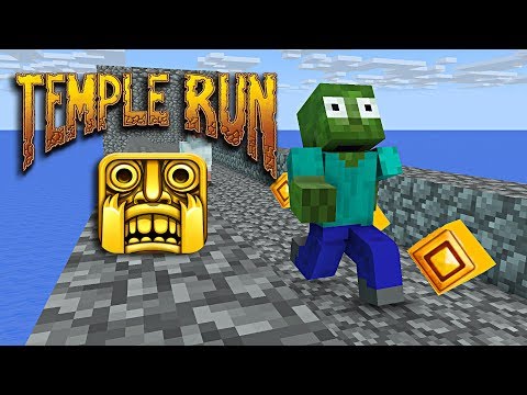 Monster School : TEMPLE RUN CHALLENGE - Minecraft animation