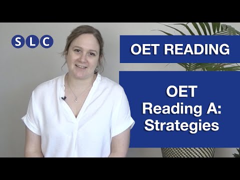 OET READING | Strategies to PASS Reading Part A