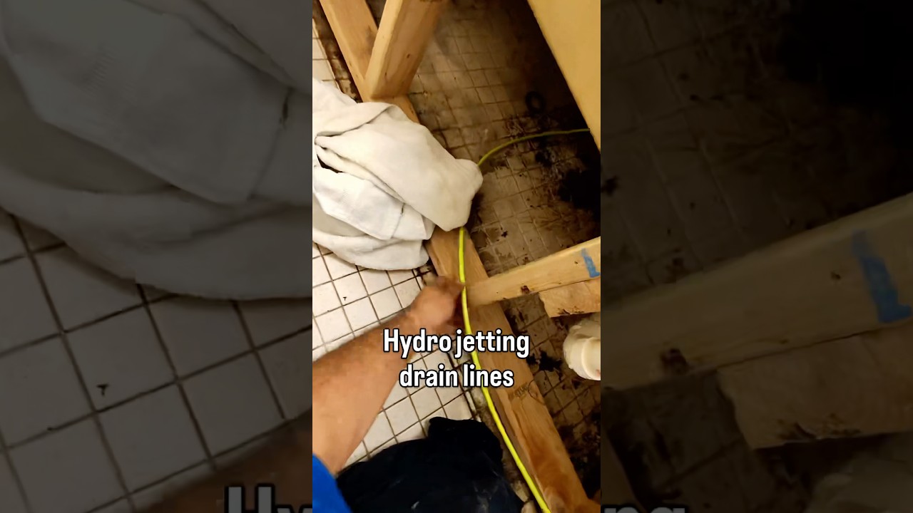 Hydro jetting is one of the most powerful drain cleaning solutions available #plumbing #hydrojetting