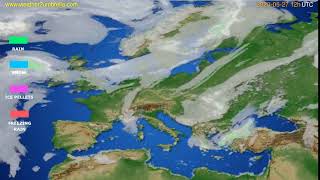 Precipitation forecast Europe // modelrun: 00h UTC 2020-05-27