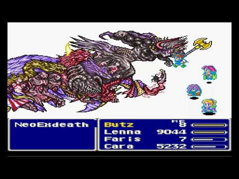 FFV Final Boss Battle Exdeath Vs Level 99 Party - SNES (HD) 60fps