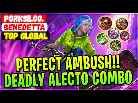 Perfect Ambush!! Deadly Alecto Combo [ Top Global Benedetta ] PORKSILOG. - Mobile Legends And Build.