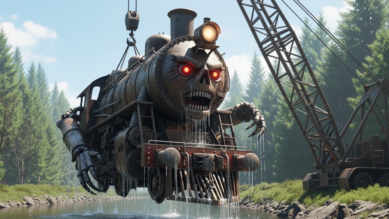 Abandoned Horror Steam Engine Pulled From River – Full Restoration ASMR