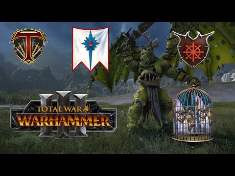 Nurgle & His Pet Birds | Demons of Chaos vs High Elves - Total War Warhammer 3