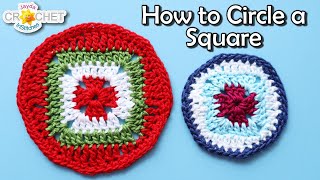How to Circle a Square - Crochet CoasterTutorial