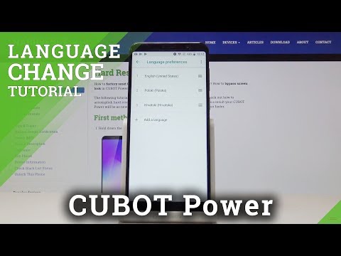 How to Set Up Language in CUBOT Power - Language List
