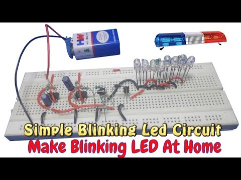 Simple Blinking Led Circuit -12v flashing led Video