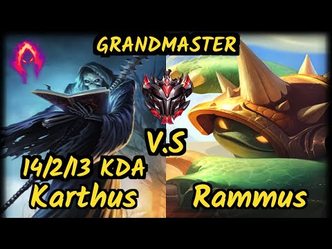 RED Revolta (KARTHUS) vs RAMMUS - 14/2/13 KDA JUNGLE GAMEPLAY - BR Ranked GRANDMASTER v9.6