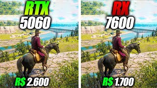SACANAGEM! RX 7600 vs RTX 5060 TESTES EM 10 JOGOS + TESTES FSR vs DLSS ! A RX 7600 CONSEGUIU...