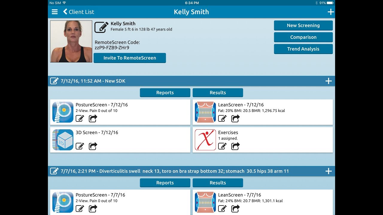 PostureScreen App Overview