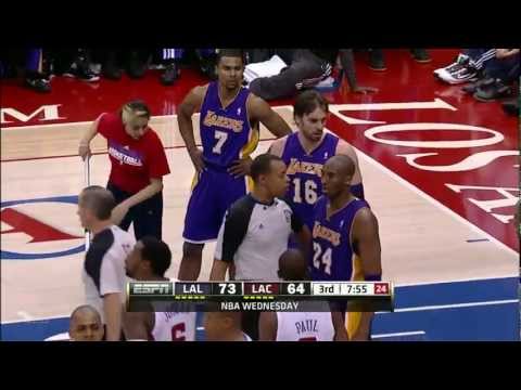 Blake Griffin Posterizes and Dunks On Pau Gasol Twice Lakers VS Clippers 2012.04.04