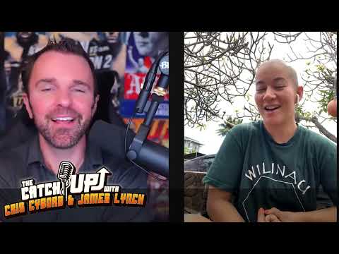 James Lynch with Maraya Miller ahead of her Bellator 279 Hawaii fight against Randi Field