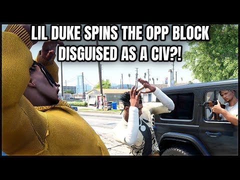Lil Duke Spins The Opp Block Disguised As a Civ?! | GTA RP | GrizzleyWorld Chiraq