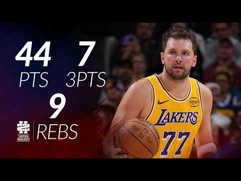 Luka Doncic 44 pts 7 threes 9 rebs vs Pacers 25/26 season