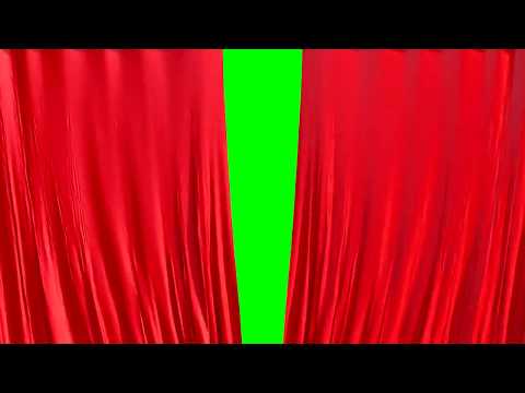Green screen CURTAINS 4K 60 fps opening closing Free template Intro Chroma key 3D