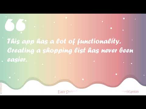 Easy Shopping List Video