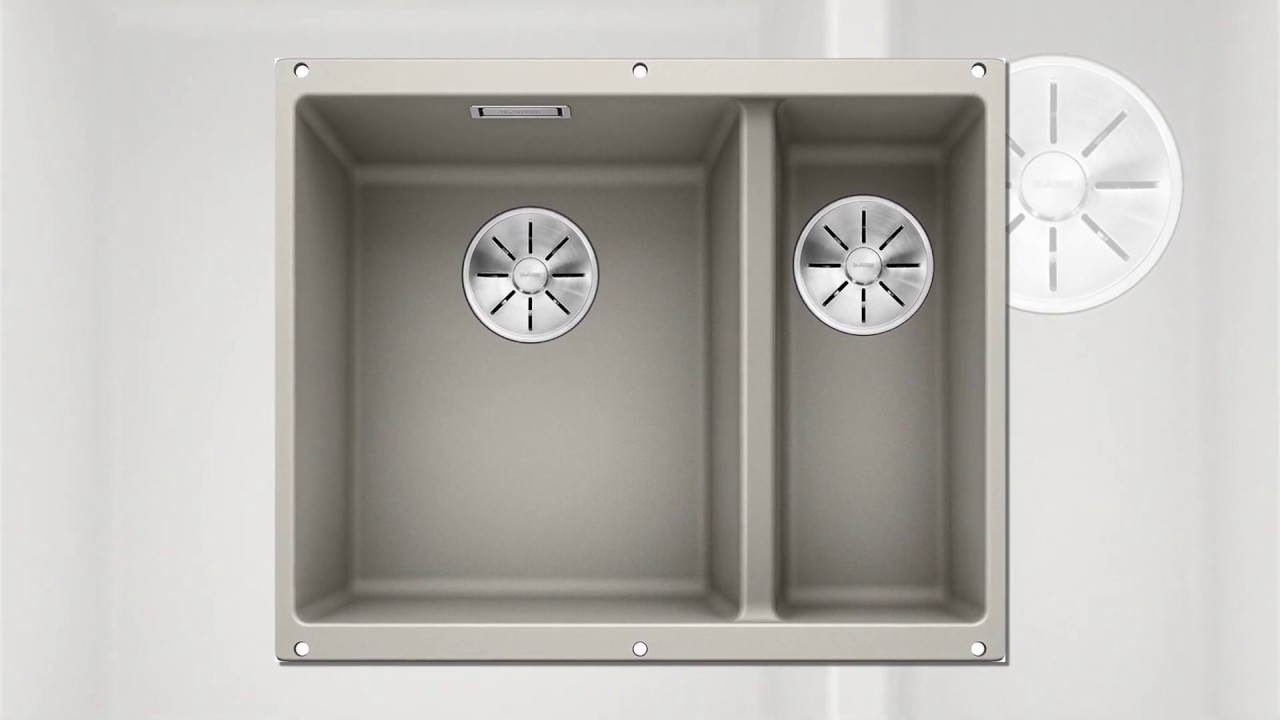 Blanco Subline 340/160-U 523 551 Kitchen Sink, Pearl Grey