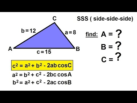 PreCalculus - Trigonometry: The Law of Cosines (10 of 15) Finding 3 Angles Given 3 Sides