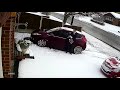 Car Slides Down Icy Driveway - 985189