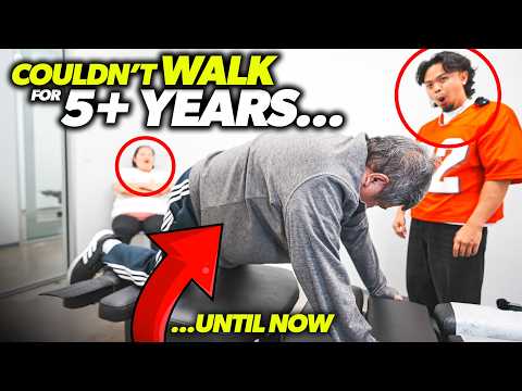 DAD *WALKS AGAIN* AFTER 5 YEARS! 😱😭 | MIRACLE Chiropractic Back Pain Crack | Asmr  | Dr Tubio
