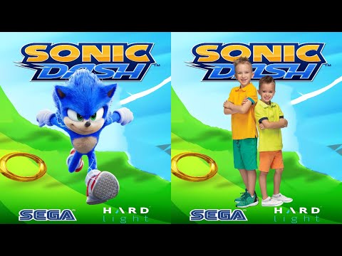 Sonic Dash vs Vlad and Niki Run - Movie Sonic vs All Bosses Eggman Zazz All Characters Unlocked