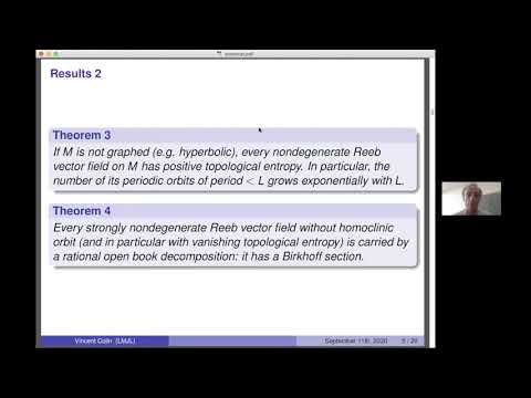 Reeb dynamics in dimension 3 and broken book decompositions - Vincent Colin
