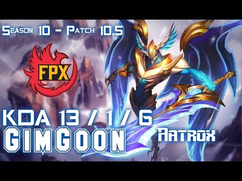 FPX GimGoon AATROX vs POPPY Top - Patch 10.5 KR Ranked