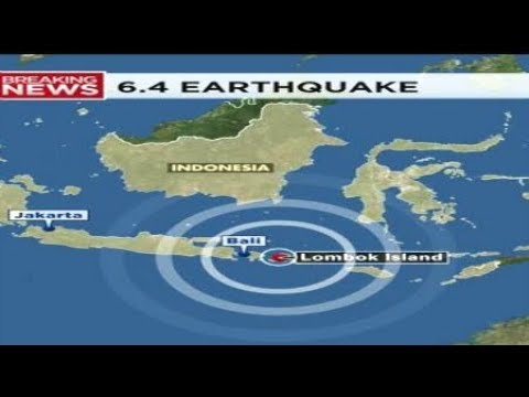 Earthquake 6.4 Indonesia Lombok Island Tsunami Warning Cancelled Raw Footage Breaking News July 2018 Video