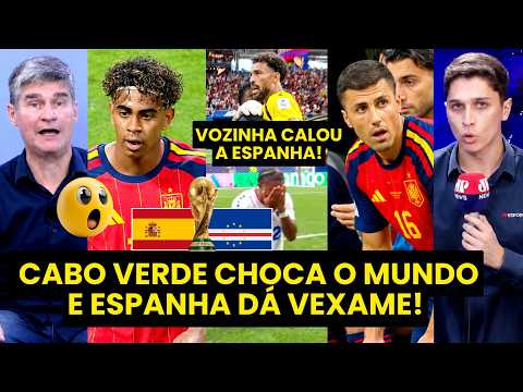 VEXAME HISTÓRICO DA ESPANHA! “Cara, CABO VERDE MOSTROU AO MUNDO que…” | VOZINHA e ZEBRA NA COPA!