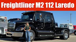 A preview image of the linked video showcasing 2024 Freightliner M2 112 Laredo