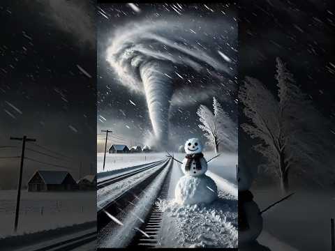 This Snowman Just Survived a MASSIVE Tornado! ❄️🌪️