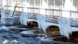 Water Spilling over Big Bear Dam 02-02-11