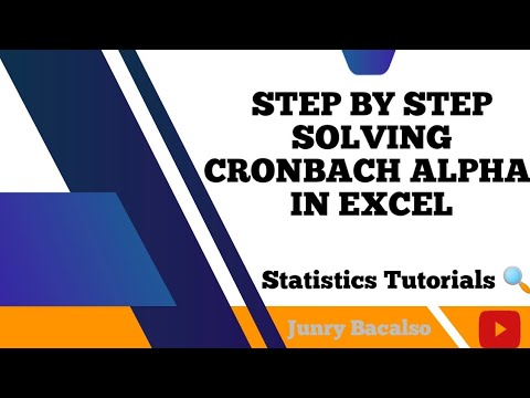 Step by step Solving Cronbach's Alpha with  Excel