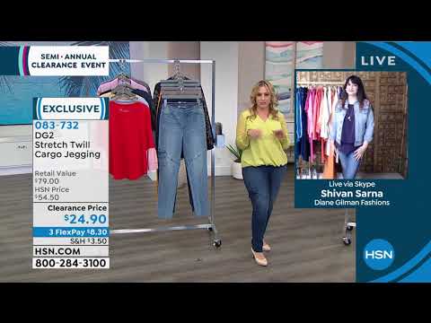 DG2 by Diane Gilman Stretch Twill Cargo Jegging  Basic